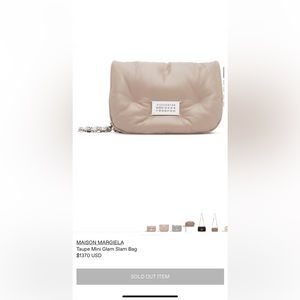 Maison Margiela Taupe Mini Glam Slam Bag
